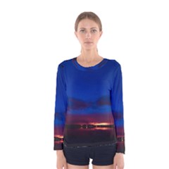 Canada Lake Night Evening Stars Women s Long Sleeve Tee