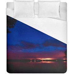 Canada Lake Night Evening Stars Duvet Cover (california King Size) by BangZart