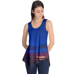 Canada Lake Night Evening Stars Sleeveless Tunic by BangZart