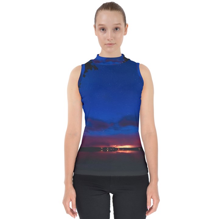 Canada Lake Night Evening Stars Shell Top