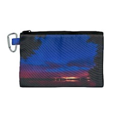 Canada Lake Night Evening Stars Canvas Cosmetic Bag (medium) by BangZart