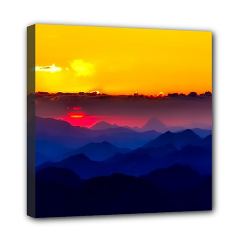 Austria Landscape Sky Clouds Mini Canvas 8  X 8  by BangZart