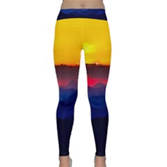 Austria Landscape Sky Clouds Classic Yoga Leggings by BangZart