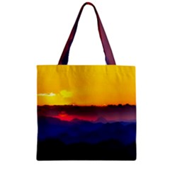 Austria Landscape Sky Clouds Zipper Grocery Tote Bag by BangZart