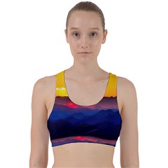 Austria Landscape Sky Clouds Back Weave Sports Bra