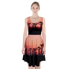 Baobabs Trees Silhouette Landscape Racerback Midi Dress by BangZart