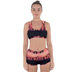 Baobabs Trees Silhouette Landscape Racerback Boyleg Bikini Set by BangZart