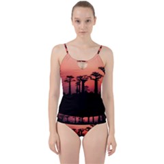 Baobabs Trees Silhouette Landscape Cut Out Top Tankini Set