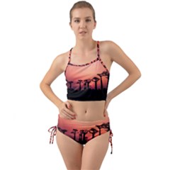 Baobabs Trees Silhouette Landscape Mini Tank Bikini Set