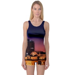 San Francisco Night Evening Lights One Piece Boyleg Swimsuit by BangZart