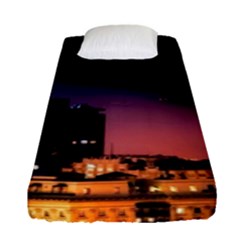 San Francisco Night Evening Lights Fitted Sheet (single Size) by BangZart