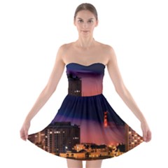 San Francisco Night Evening Lights Strapless Bra Top Dress by BangZart