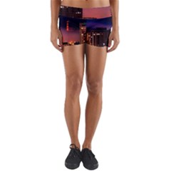 San Francisco Night Evening Lights Yoga Shorts