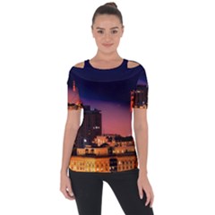 San Francisco Night Evening Lights Short Sleeve Top by BangZart