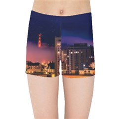 San Francisco Night Evening Lights Kids Sports Shorts by BangZart