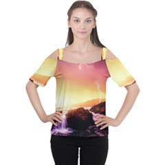 California Sea Ocean Pacific Cutout Shoulder Tee