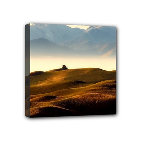 Landscape Mountains Nature Outdoors Mini Canvas 4  X 4  by BangZart