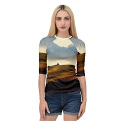 Landscape Mountains Nature Outdoors Quarter Sleeve Raglan Tee