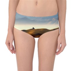 Landscape Mountains Nature Outdoors Mid-waist Bikini Bottoms by BangZart