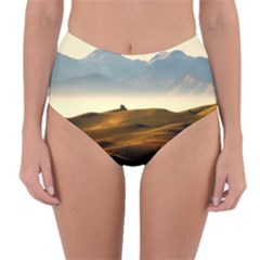 Landscape Mountains Nature Outdoors Reversible High-waist Bikini Bottoms by BangZart