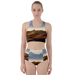 Landscape Mountains Nature Outdoors Racer Back Bikini Set