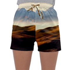 Landscape Mountains Nature Outdoors Sleepwear Shorts by BangZart