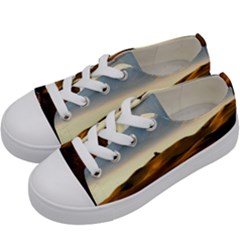 Landscape Mountains Nature Outdoors Kids  Low Top Canvas Sneakers by BangZart