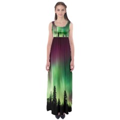 Aurora Borealis Northern Lights Empire Waist Maxi Dress by BangZart