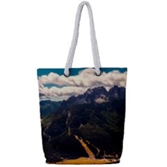 Italy Valley Canyon Mountains Sky Full Print Rope Handle Tote (small) by BangZart