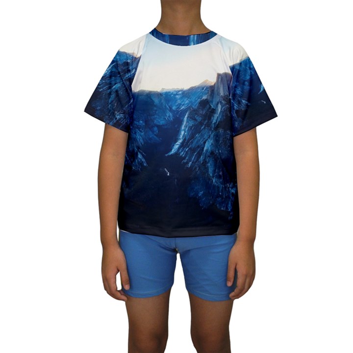 Yosemite National Park California Kids  Short Sleeve Swimwear