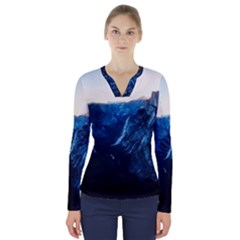 Yosemite National Park California V-neck Long Sleeve Top by BangZart