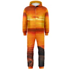 Alabama Sunset Dusk Boat Fishing Hooded Jumpsuit (men)  by BangZart