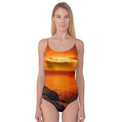 Alabama Sunset Dusk Boat Fishing Camisole Leotard  by BangZart