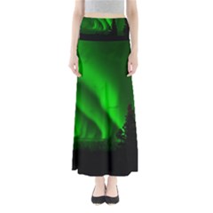 Aurora Borealis Northern Lights Full Length Maxi Skirt by BangZart