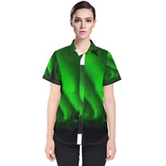 Aurora Borealis Northern Lights Women s Short Sleeve Shirt