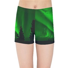 Aurora Borealis Northern Lights Kids Sports Shorts