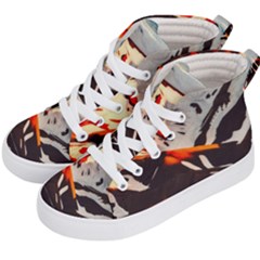 Iceland Landscape Mountains Snow Kid s Hi-top Skate Sneakers by BangZart