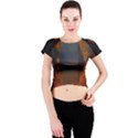 River Water Reflections Autumn Crew Neck Crop Top View1