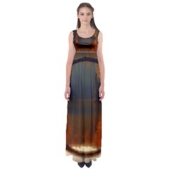 River Water Reflections Autumn Empire Waist Maxi Dress by BangZart