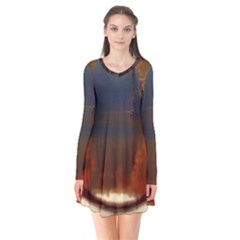 River Water Reflections Autumn Flare Dress by BangZart