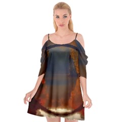 River Water Reflections Autumn Cutout Spaghetti Strap Chiffon Dress by BangZart