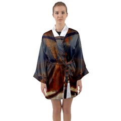 River Water Reflections Autumn Long Sleeve Kimono Robe by BangZart