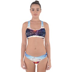 Iceland Landscape Mountains Stream Cross Back Hipster Bikini Set