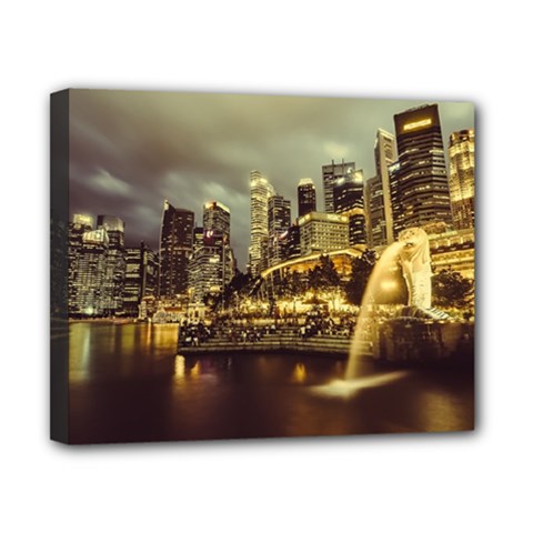 Singapore City Urban Skyline Canvas 10  X 8  by BangZart