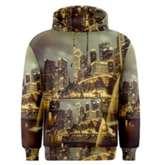 Singapore City Urban Skyline Men s Pullover Hoodie by BangZart