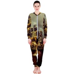 Singapore City Urban Skyline Onepiece Jumpsuit (ladies)  by BangZart