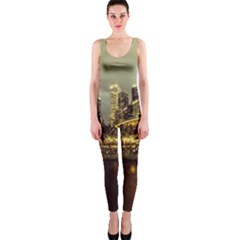 Singapore City Urban Skyline Onepiece Catsuit by BangZart