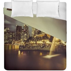 Singapore City Urban Skyline Duvet Cover Double Side (king Size) by BangZart