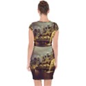 Singapore City Urban Skyline Capsleeve Drawstring Dress  View2