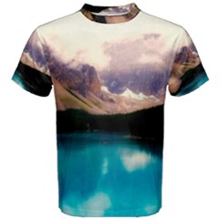 Austria Mountains Lake Water Men s Cotton Tee by BangZart